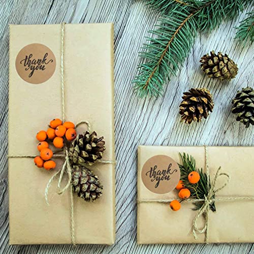 1.5 Inch Kraft Thank You Stickers, 500Ps Sealing Stickers Thank You Label Tags For Small Business, Gifts, Weddings, Giveaways, Bridal Showers, Party, Boutiques And Envelope #TOP2