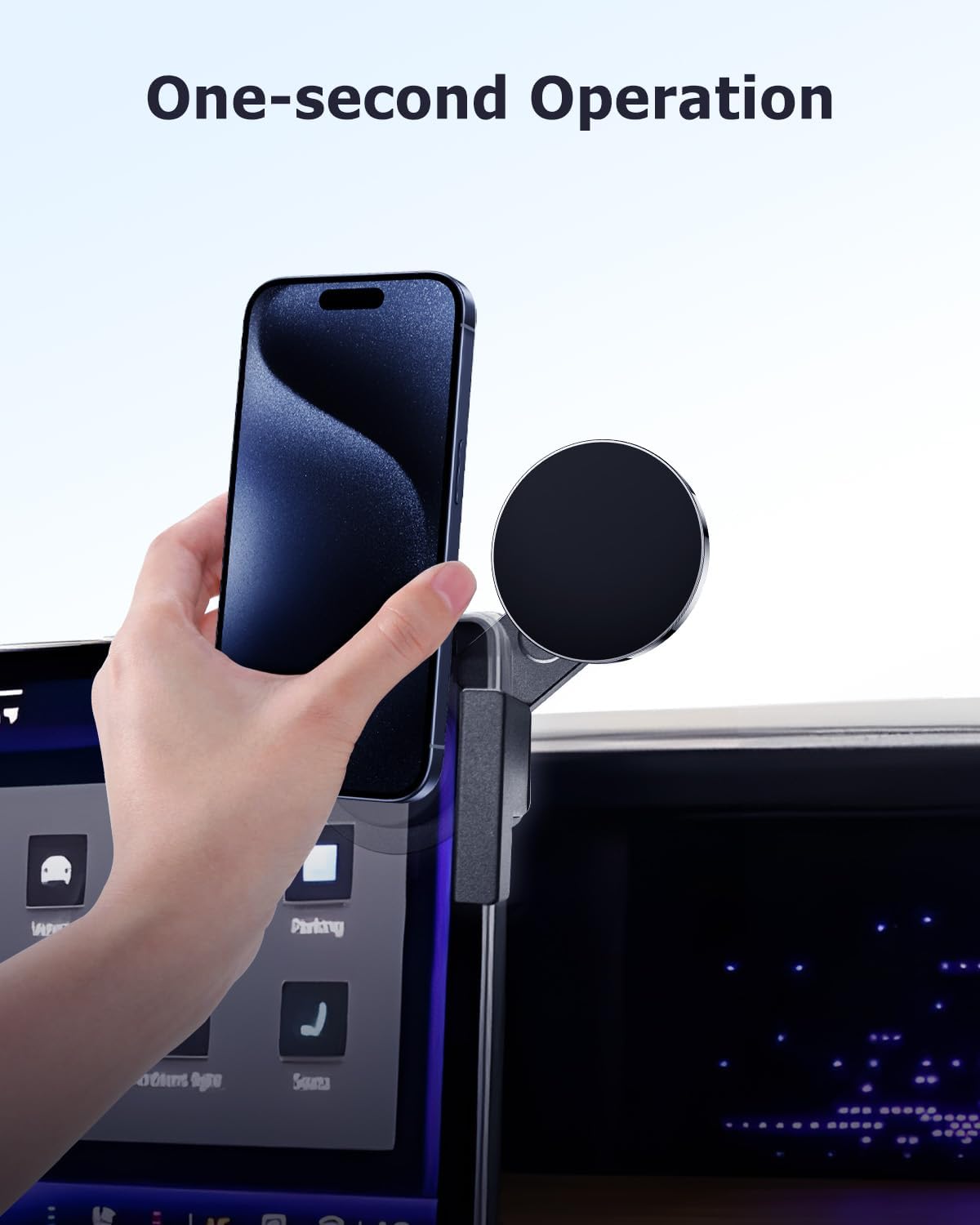 LUWU for Magsafe Car Phone Mount Holder Fit for VW V olkswagen Tiguan 2025 2026 Accessories 15-Inch Car Screen 360°Magnetic Cell Phone Mount Magnet Phone Holder Fit for iPhone 17 Pro Max 16 15 Samsung image 3