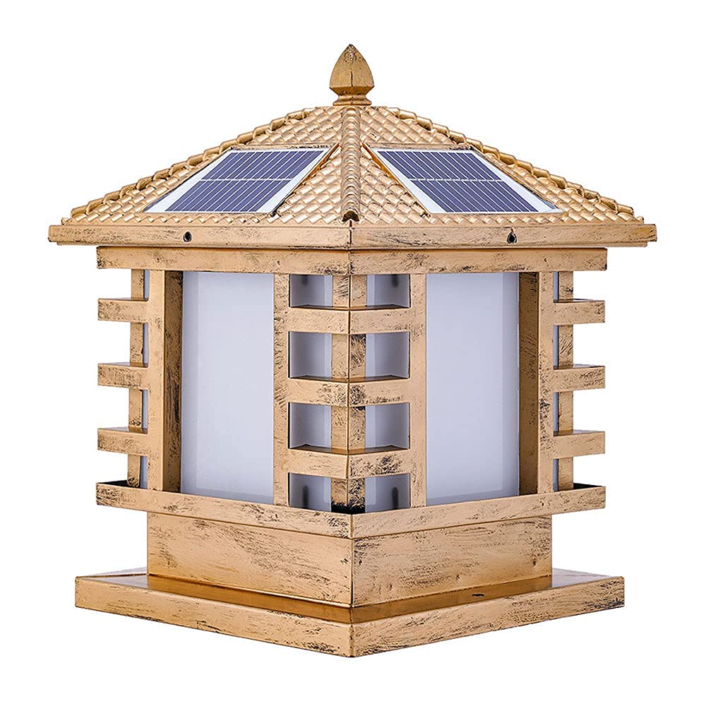 Lampada da Esterno Impermeabile Ip65, Lampada Solare da Palo, Lampada A LED Solare da Palo, Lampione Stradale per Portico, Giardino, Prato, Lanterna da Palo per Cort
