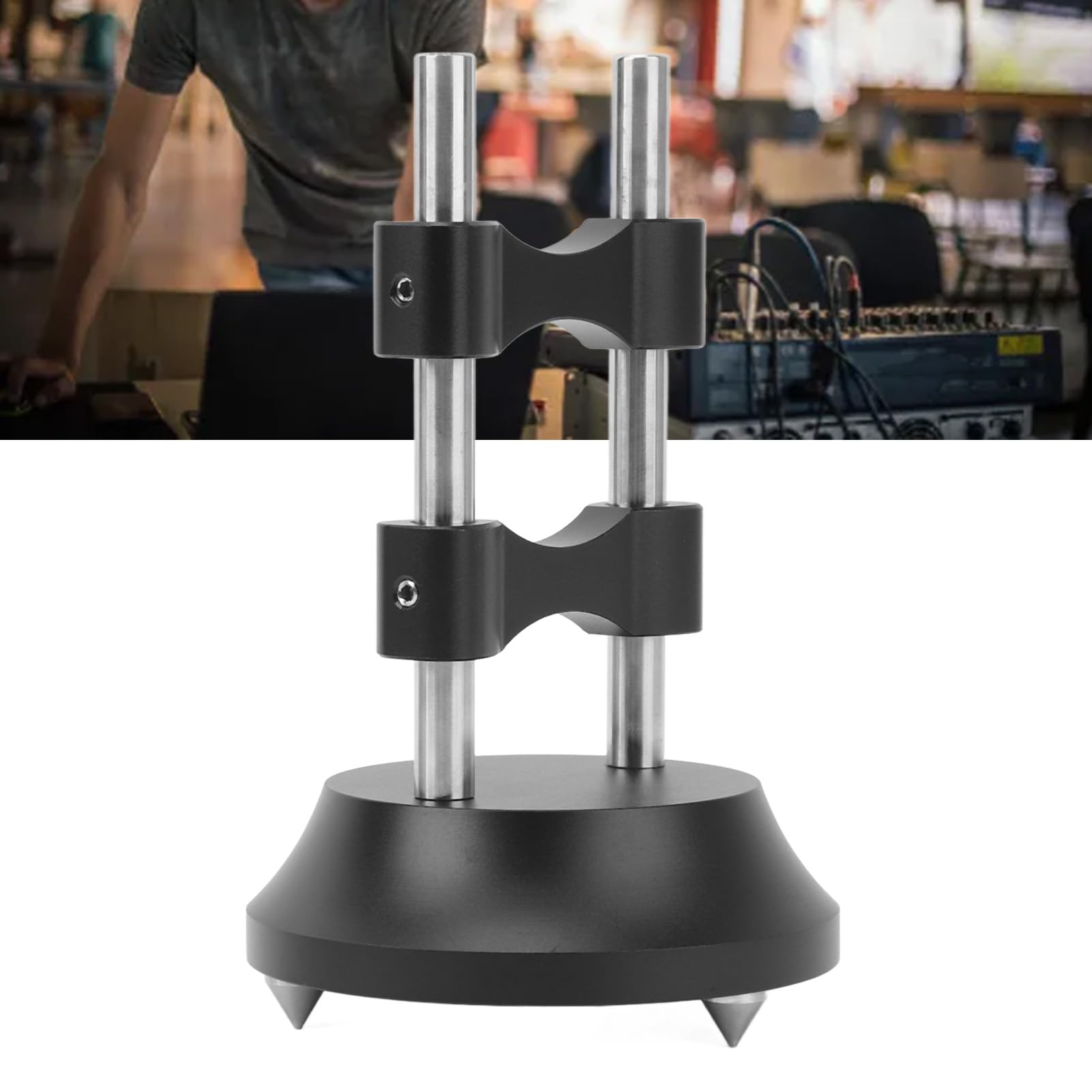 Supporto per Cavi HiFi, Supporto per Cavi in ​​lega di Alluminio Ammortizzante per Amplificatore per Altoparlanti, Lettore CD e DVD, Facile da Usare, Riduce le Vibrazioni,