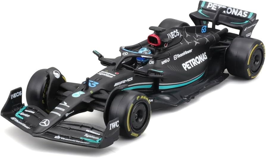 Amazon.com: Bburago 1:43 Race Mercedes-AMG W14 (2023) w/Driver