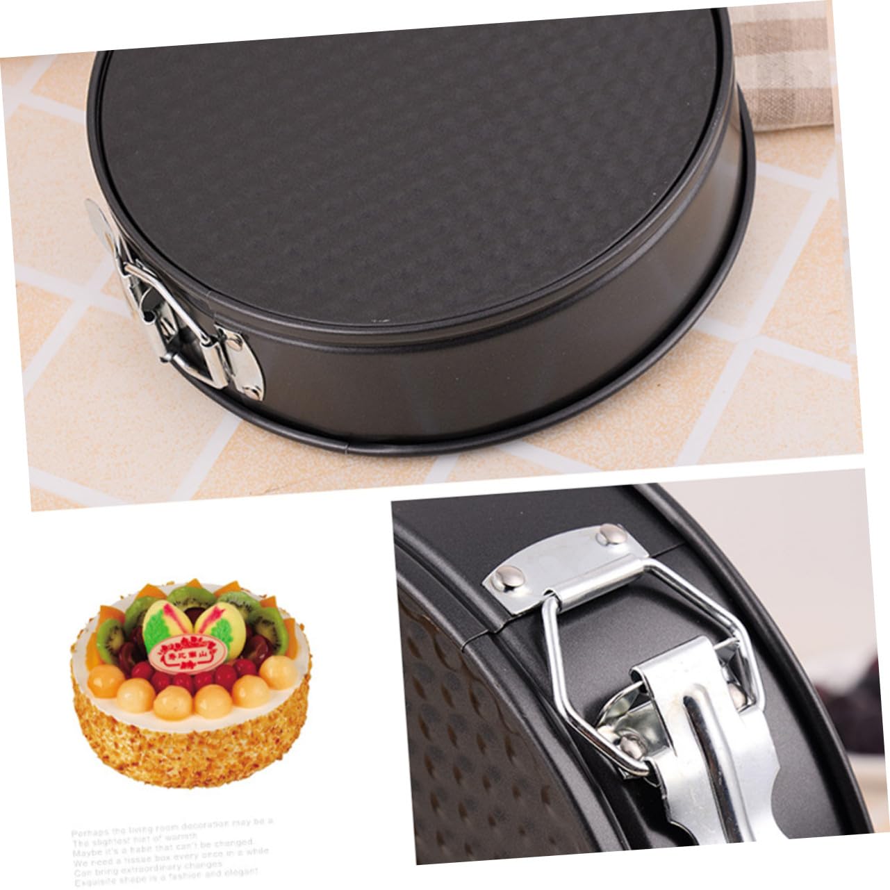 COLLBATH Lot De 6 Moules À Gâteaux Ronds Cannelés Moules À Gâteaux Plateaux De Cuisson Pour Four Plateau De Cuisson À Fond Plat En Nid D'Abeille Noir