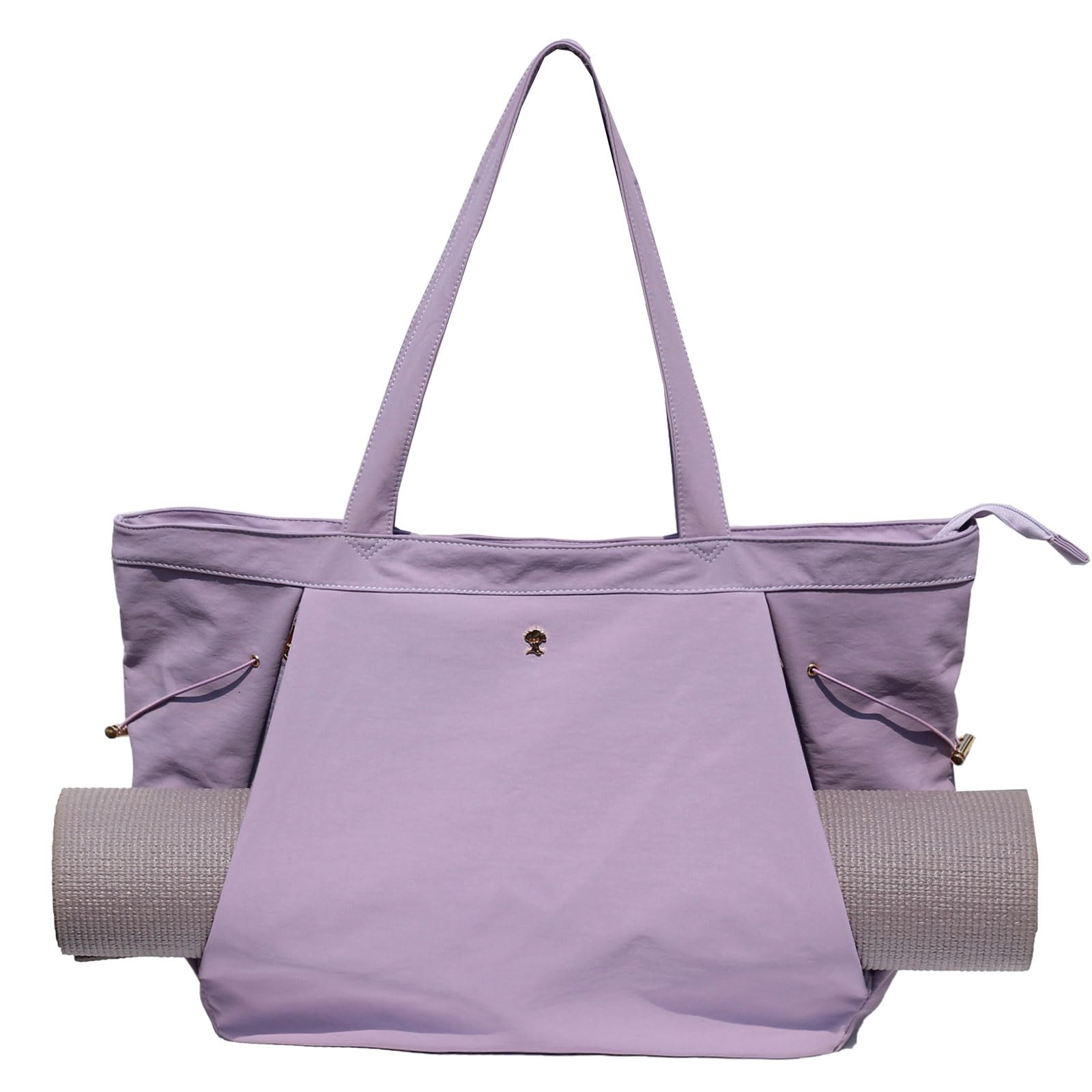 ESVAN Yoga Tote Bag for Women Shoulder Bags Drawstring for Office Workout Travel Carryall Pilates Gym and Beach