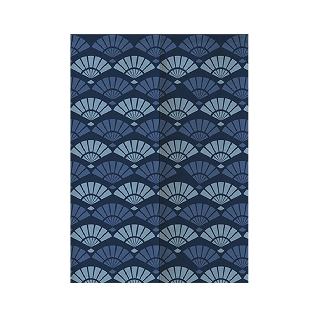 Hiseng Japanese Noren Curtain Long Type Door Tapestry for Home Decoration, Bedroom Kitchen Restaurant Bathroom Doorway, Toilet Partition Hanging Curtain (Dark blue fan,80x150cm)