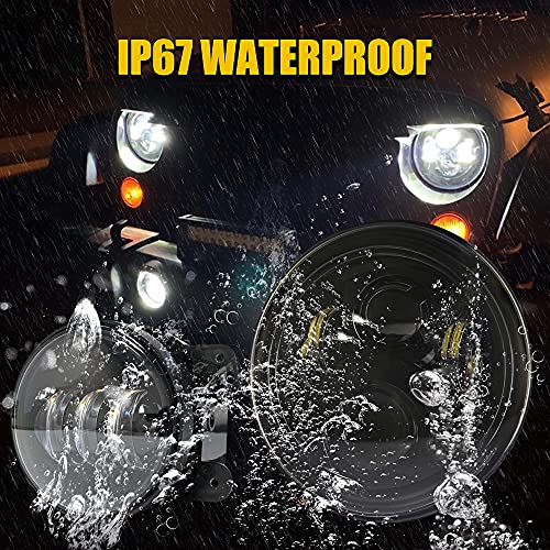 7" LED Led Light Halo + 4" LED Fog Light para Jeep Wrangler miniatura 3