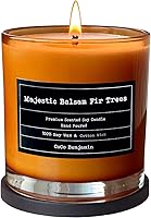 Vista 10 de Mecha de madera, 100% soja, altamente perfumada, vertida a mano, 8 onzas (lavanda ámbar)