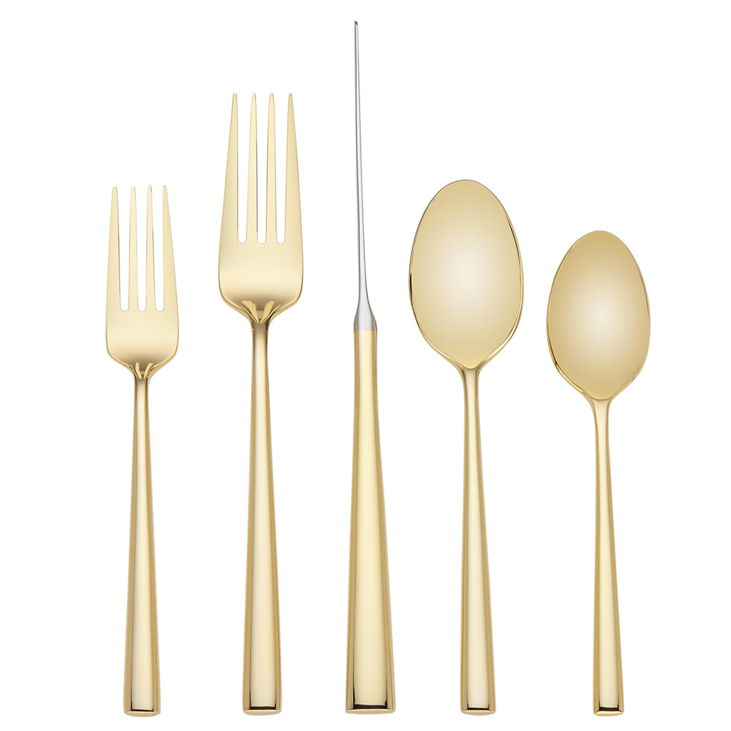 Kate Spade メゾピアノ　セット Amazon.com: kate spade new york Malmo Gold 5-Piece Flatware Set