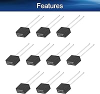 Vista 3 de Heyiarbeit 20pcs DIP montado en miniatura cuadrado lento golpe micro fusible 3.15A 250V negro