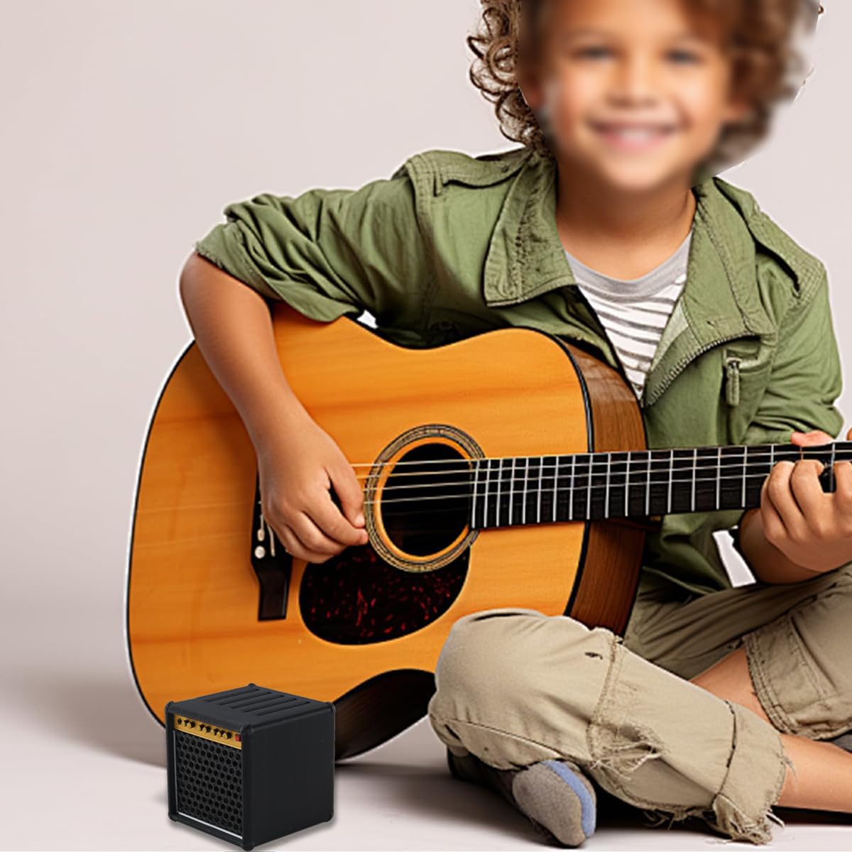 Enwye 3D Printed Pick Storage Box Guitar Holder 5 Slots 3D Printed Amp Speaker Shape Guitar Pick Case for Ukulele Players Lovers Black - Image 2