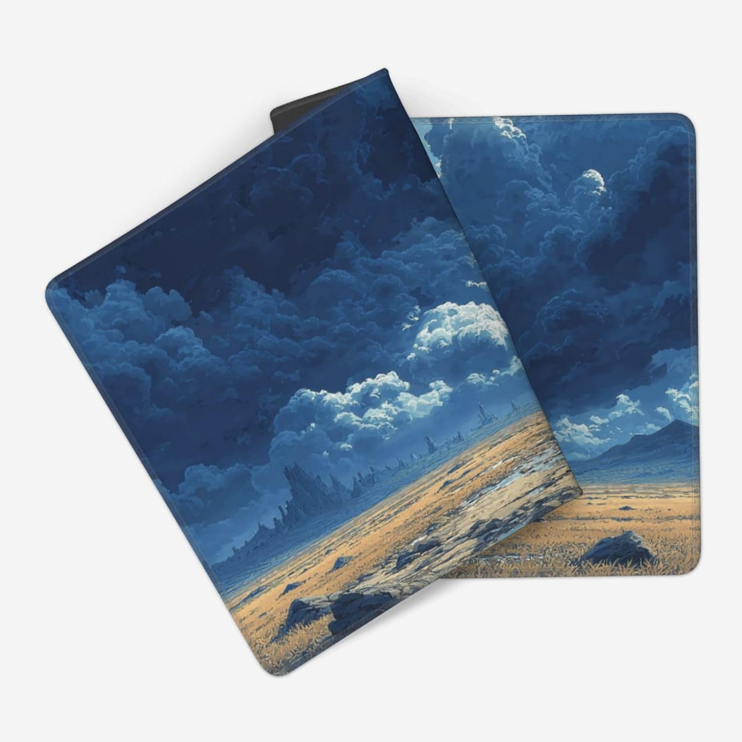 MTG Playmat Heading into The Darkness TCG Mat Board Game Card Game Trading Card Game Play Mat Desk Pad Original Hand Painting Stitched Edges Smooth Surface Rubber Base 23.5x13.7in