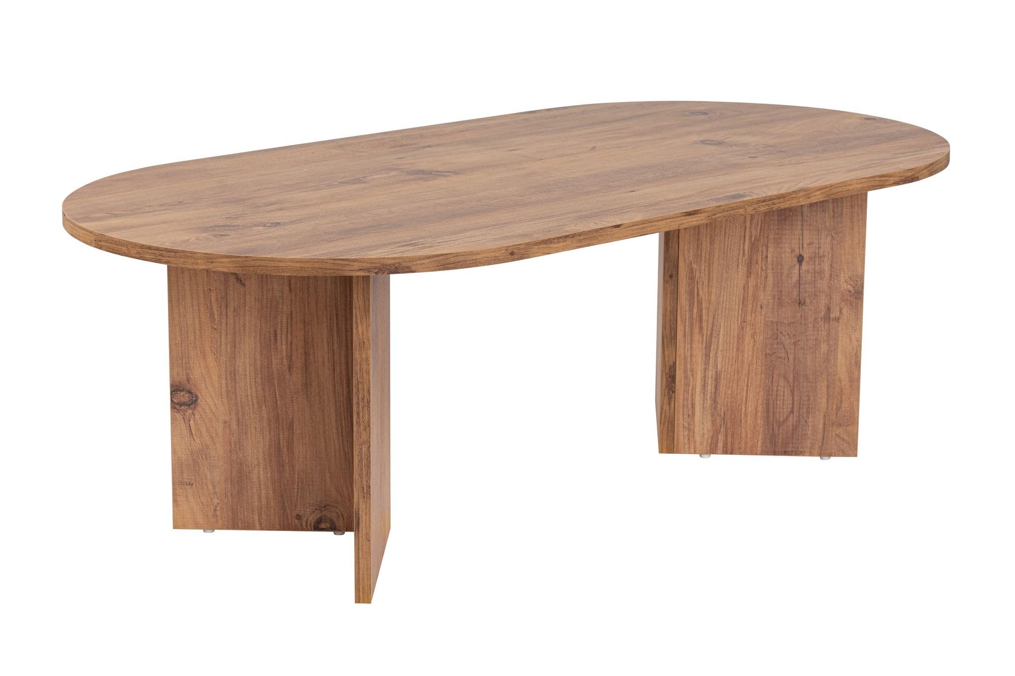 Hanah Home Stylish Coffee Table, Atlantic Pine, 119 x 39.8 x 60 cm, 100% Melamine Coated Particle Board, 18 mm Thick, Perfect for Modern Living Rooms & Spaces