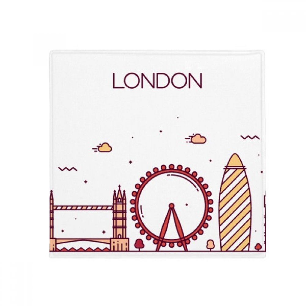 Tapis de sol Londres motif monument 80x80cm antidérapant pour cuisine et animaux