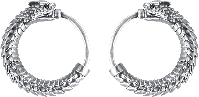 COPPERTIST.WU Ouroboros Earrings Snake Huggie Hoop Earrings Hypoallergenic Earrings Jewelry Gifts for Men Women Girls