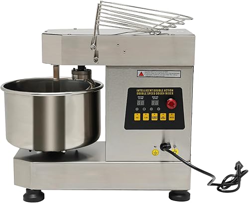 Vista 2 de Máquina de amasado de masa comercial 750 W Mezclador de masa en espiral eléctrico de alta resistencia 10.6QT Máquina mezcladora de harina de doble