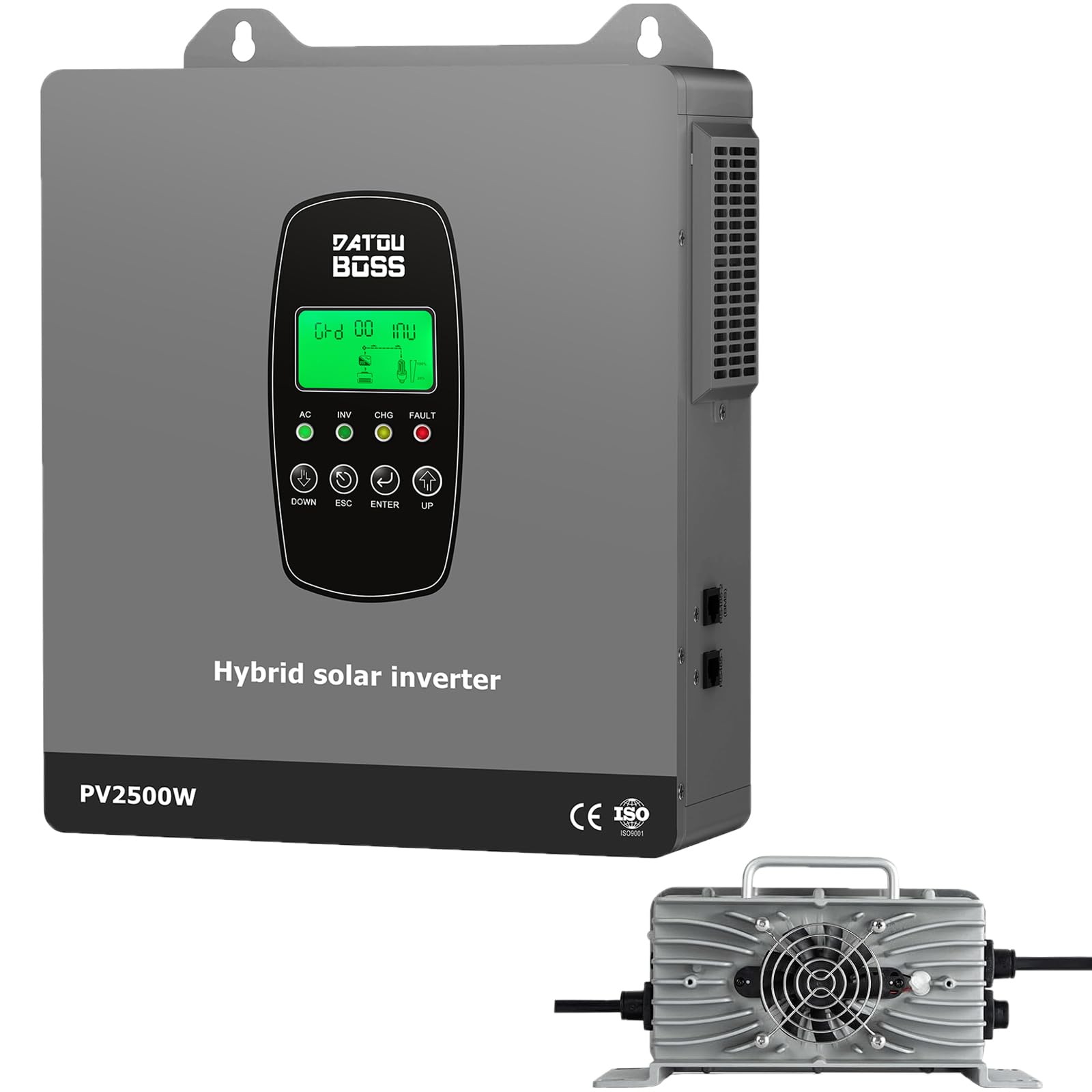 DATOUBOSS 1800W Hybrid Solar Wechselrichter 12V Reiner Sinus