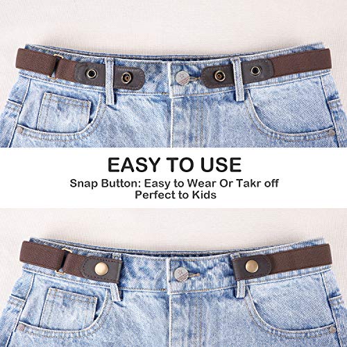 WHIPPY Buckle Free Elastic Kids Toddler Belt, No Buckle Stretch Adjustable Belts for Girls Boys Back to School Supplies2