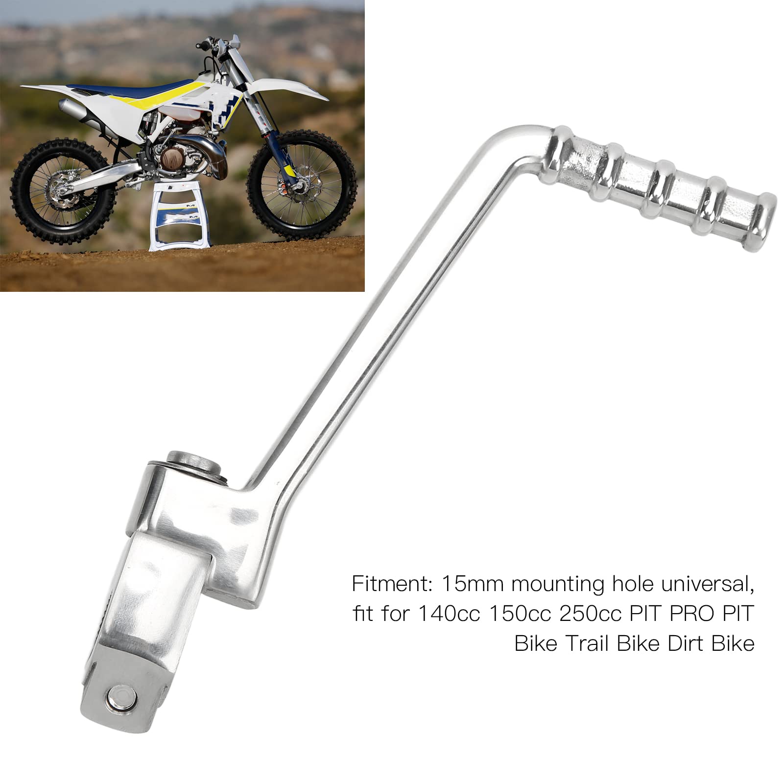 KIMISS Leva di Avviamento Pieghevole - Starter 15mm per Moto Pit PRO in Lega di Acciaio Durevole