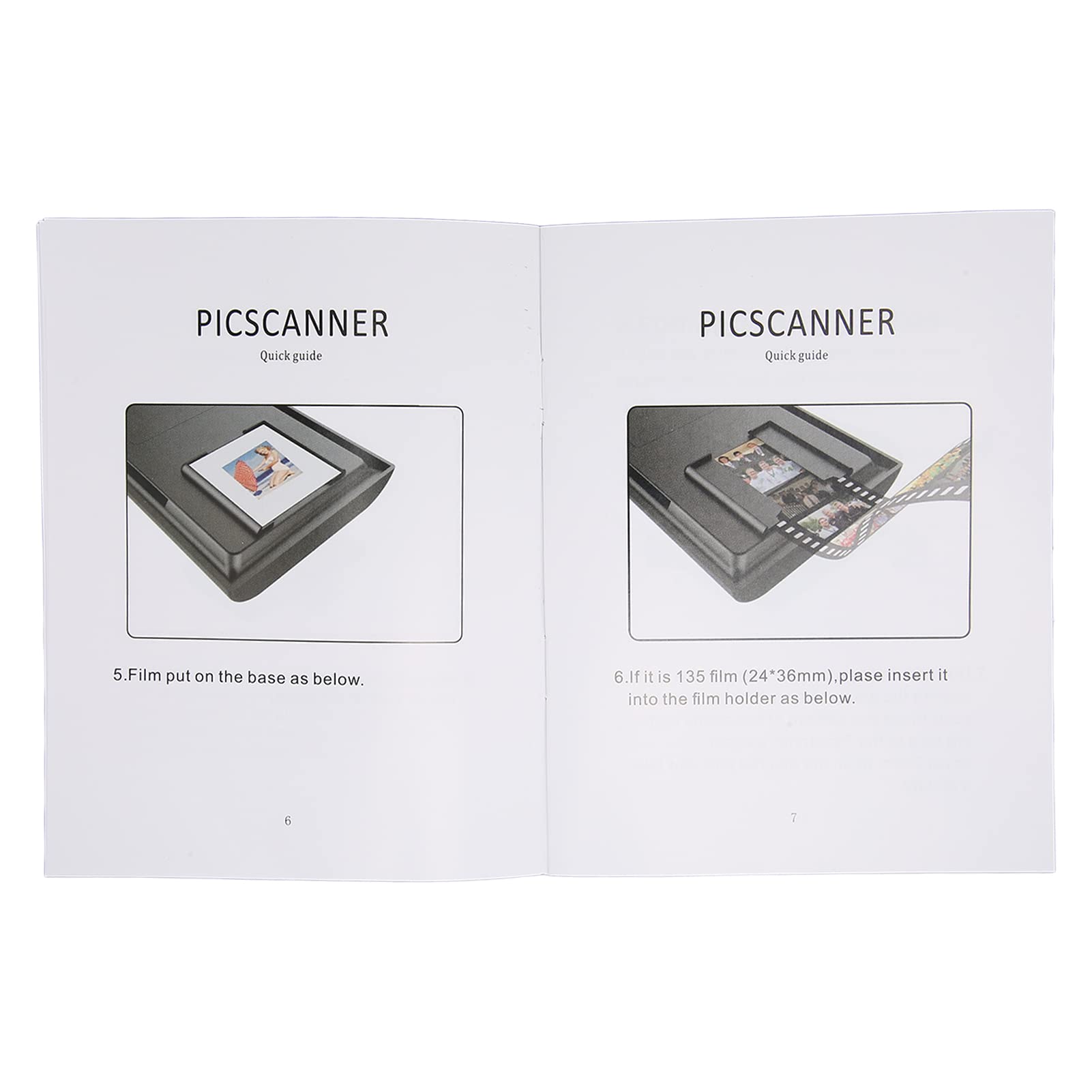 Scanner de Film Mobile TON169, Scanner de Photos Portable Pliable 35/135 mm, convertit Le Film en JPEG avec lumière LED intégrée, Compatible avec Les Smartphones Android et iOS