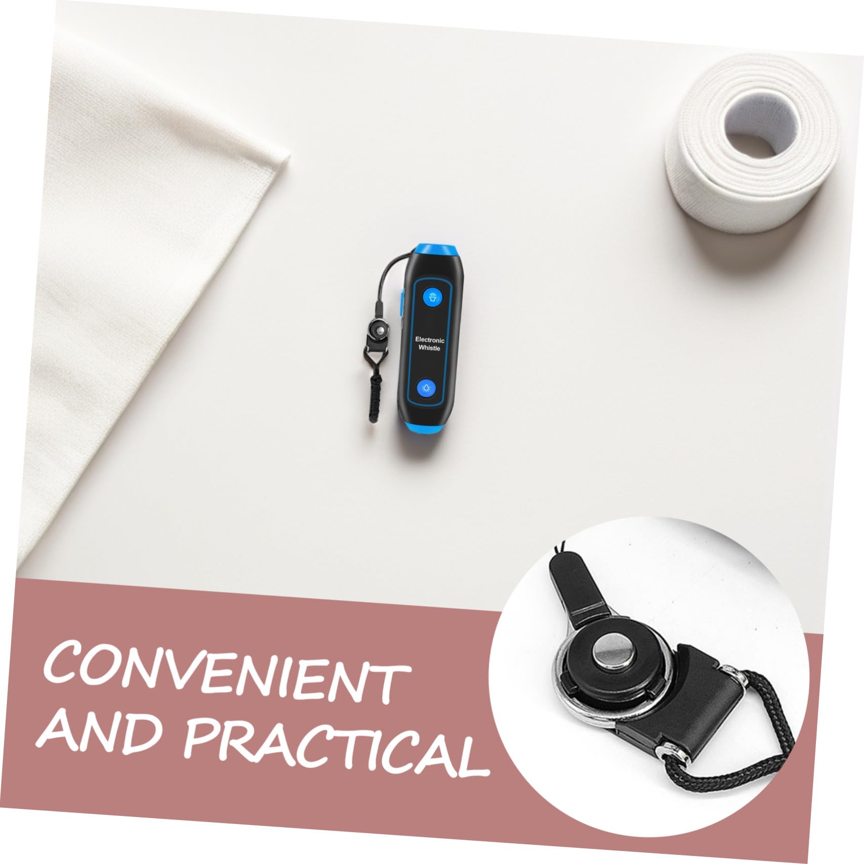 CHILDWEET Sifflet Électronique Main avec Lampe LED Sos et Torche Sifflet de Secours Portable pour Arbitres Entraîneurs et Activités Sportives Camping et Sécurité Extérieur Bleu sans Piles