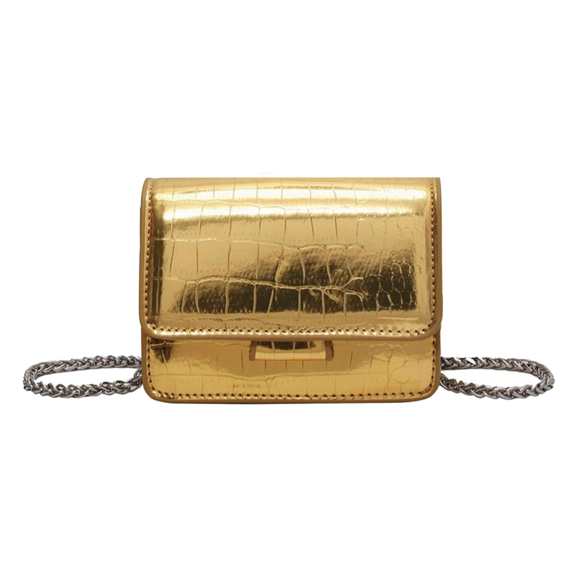 MING GROUP PU Leathe Mini Crossbody Bags for Women's, Y2k Mini Square Purse with Chain Strap Fashion Women Small Evening Bags