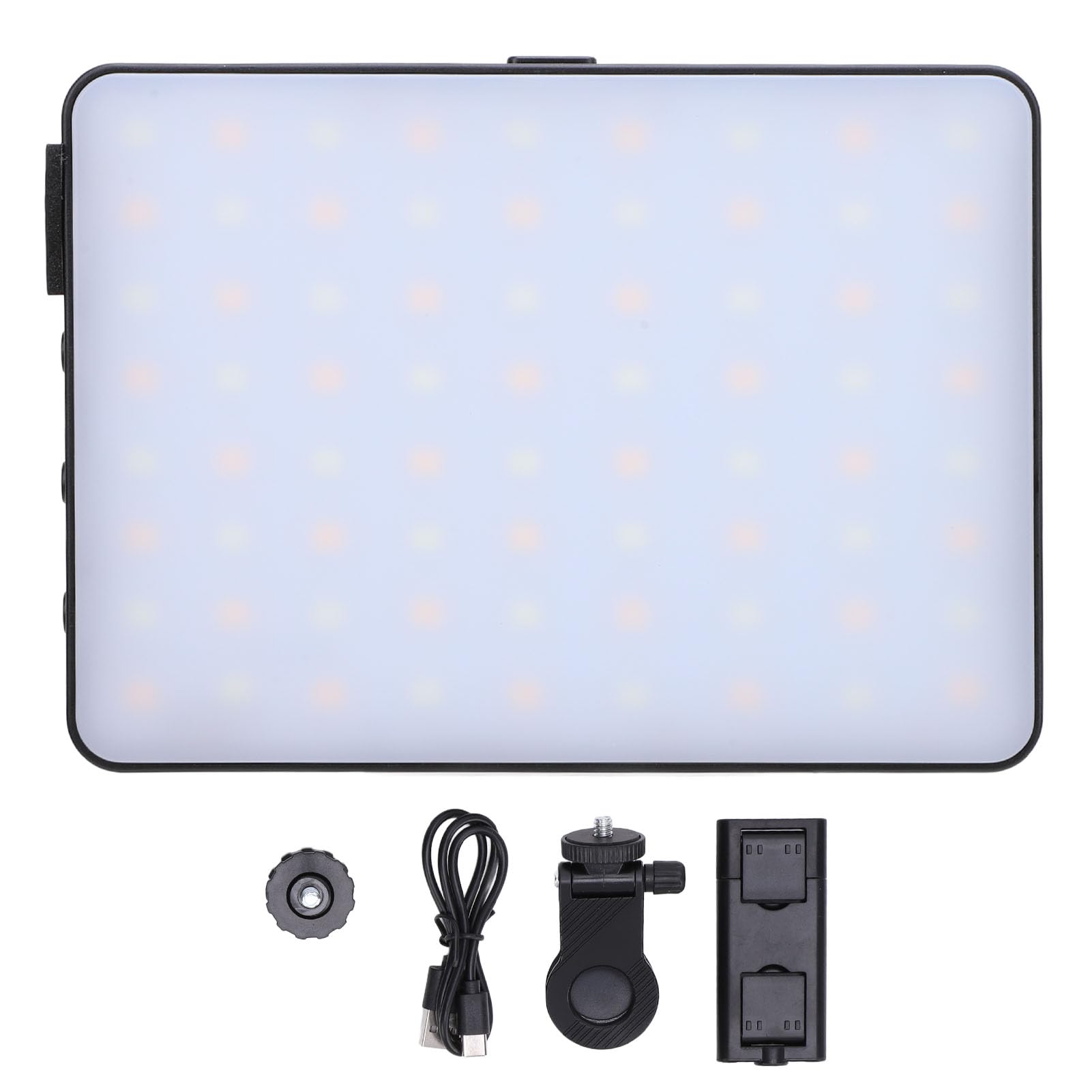 LED Light for Camera, 72 LED Chips Photography Lighting 3000-9900K, Rechargeable On Camera Video Light with 1/4 Hot Shoe Mount, with 3 Lighting Modes, for Makeup, Selfies, Live