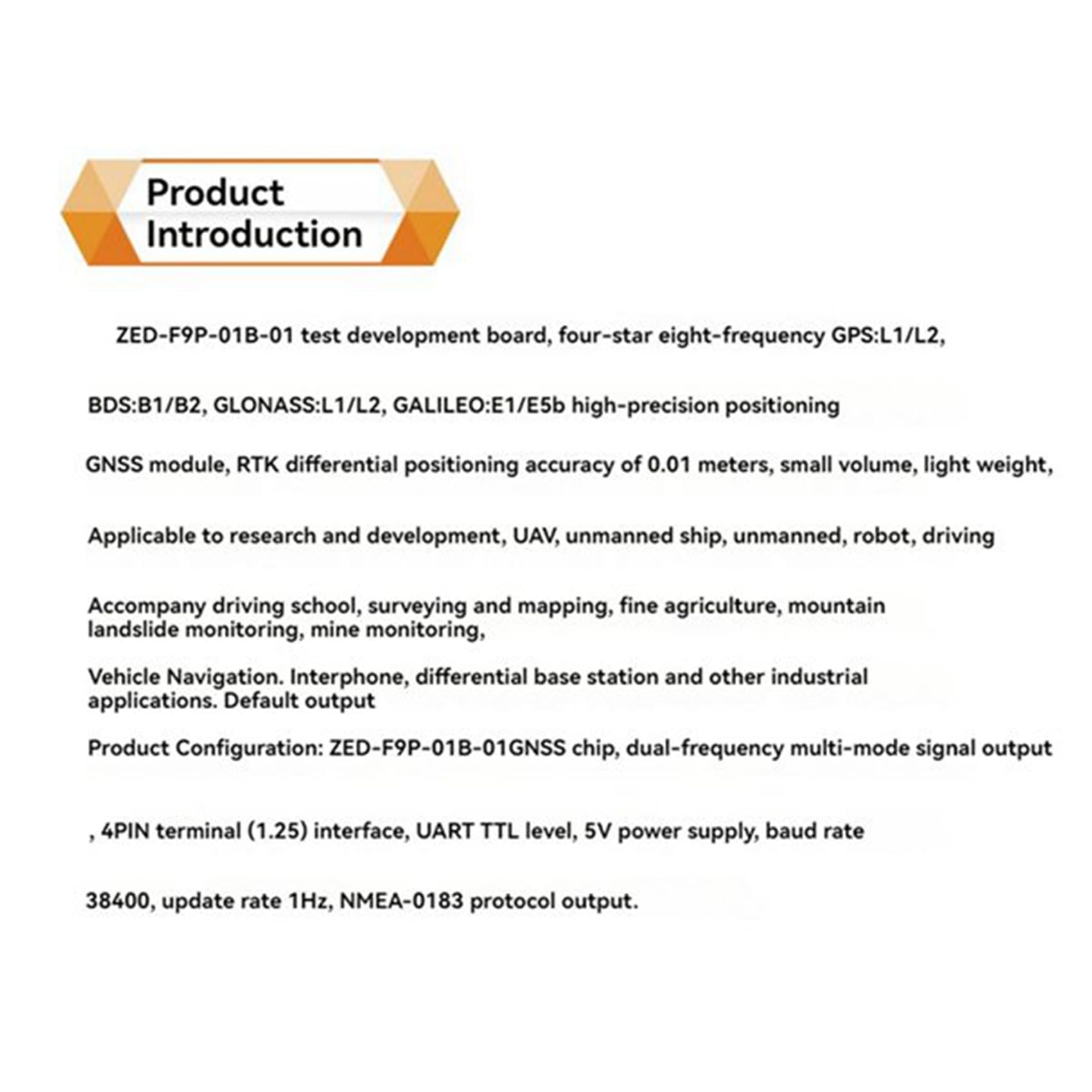 2 X ZED-F9P RTK GPS RTK GNSS ad alta precisione per posizionamento differenziale preciso al centimetro per auto pilota drone