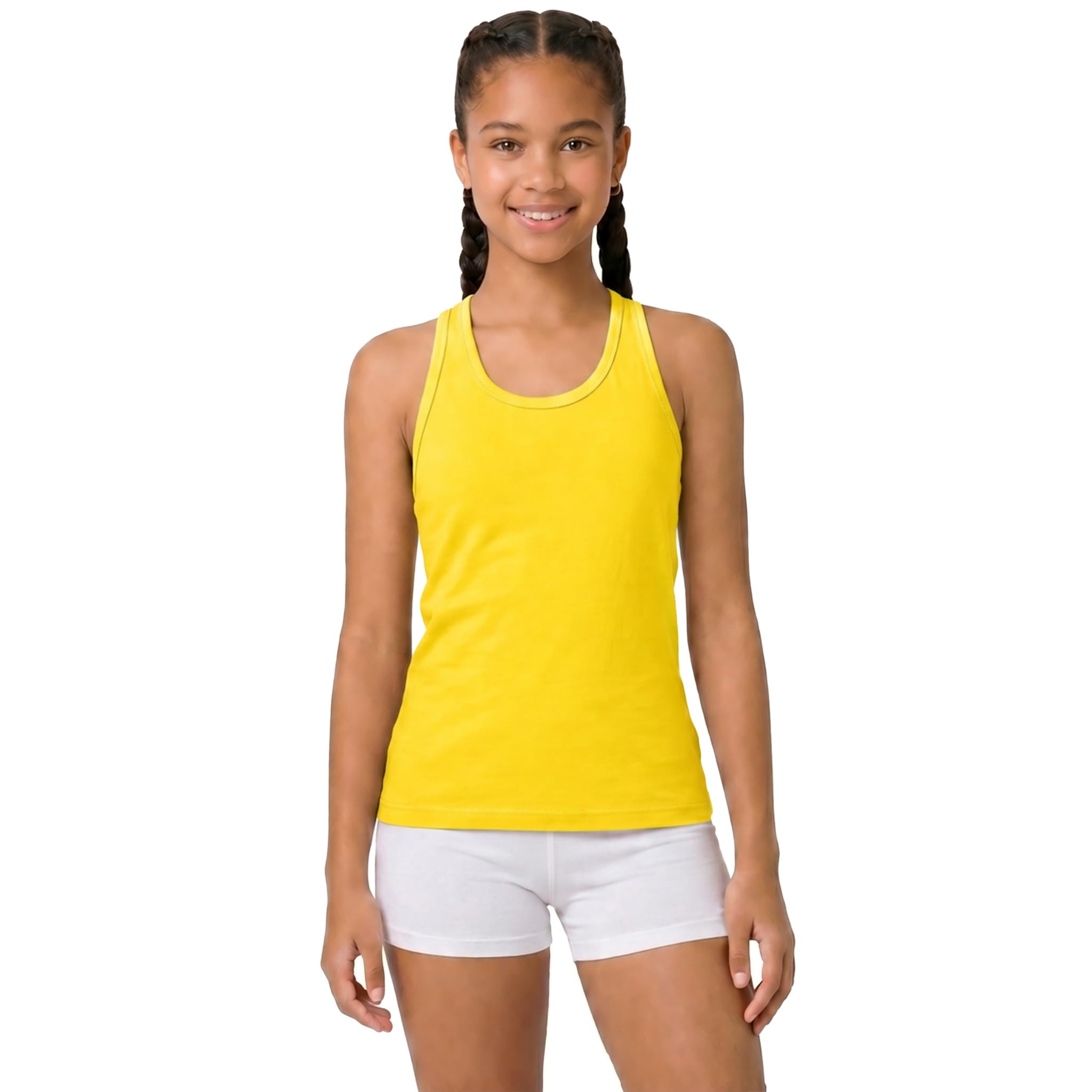 Lilax Girls' Racerback Tank Top 12 Yellow