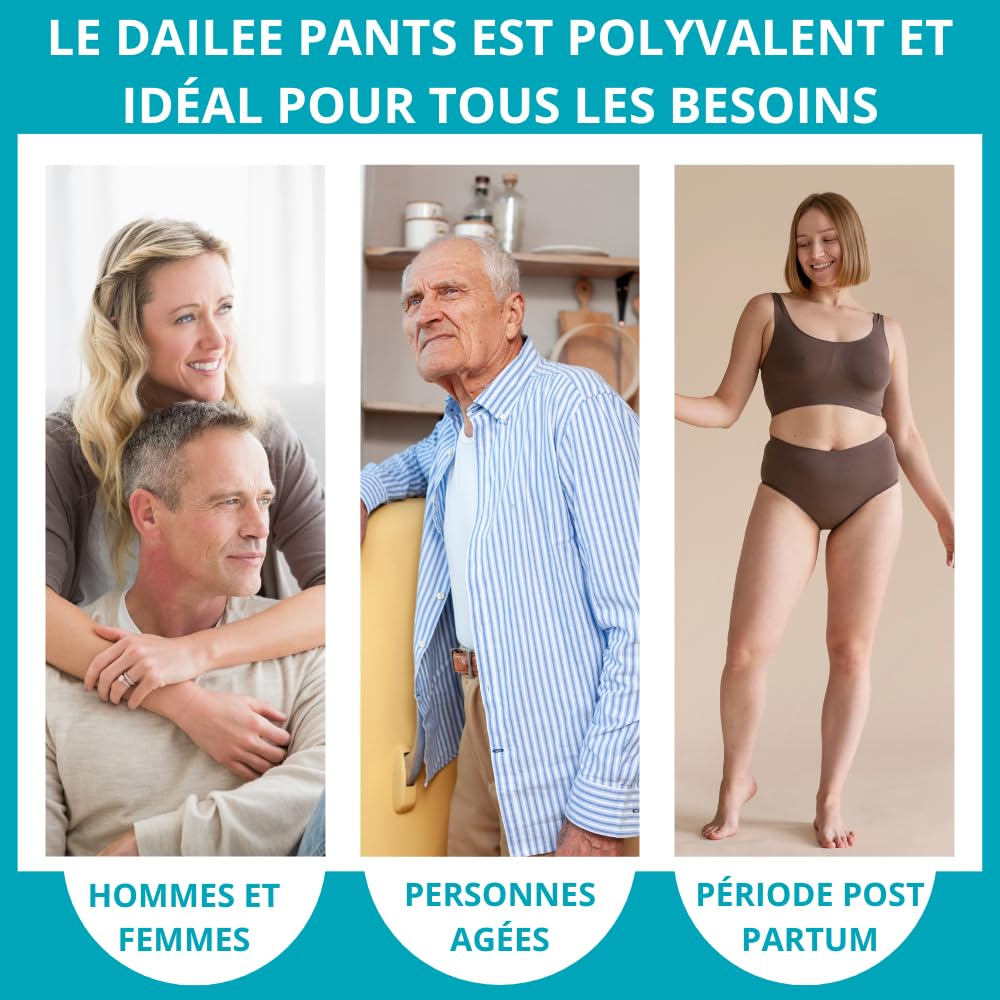 Dailee Pants Plus XL - 90x Couches Adultes, Couche Culotte Incontinence Femme et Homme - Slip Incontinence, 90 Culotte Jetable