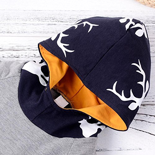 Conjunto de roupas infantis incrível, conjunto de moletom com capuz de rena de Natal para meninas, c