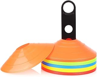 FEMOR 50'er Set Markierungshütchen, Hütchen Fussball, Markierungsteller, für das Hütchen Training im Fussball, Hockey, Han...