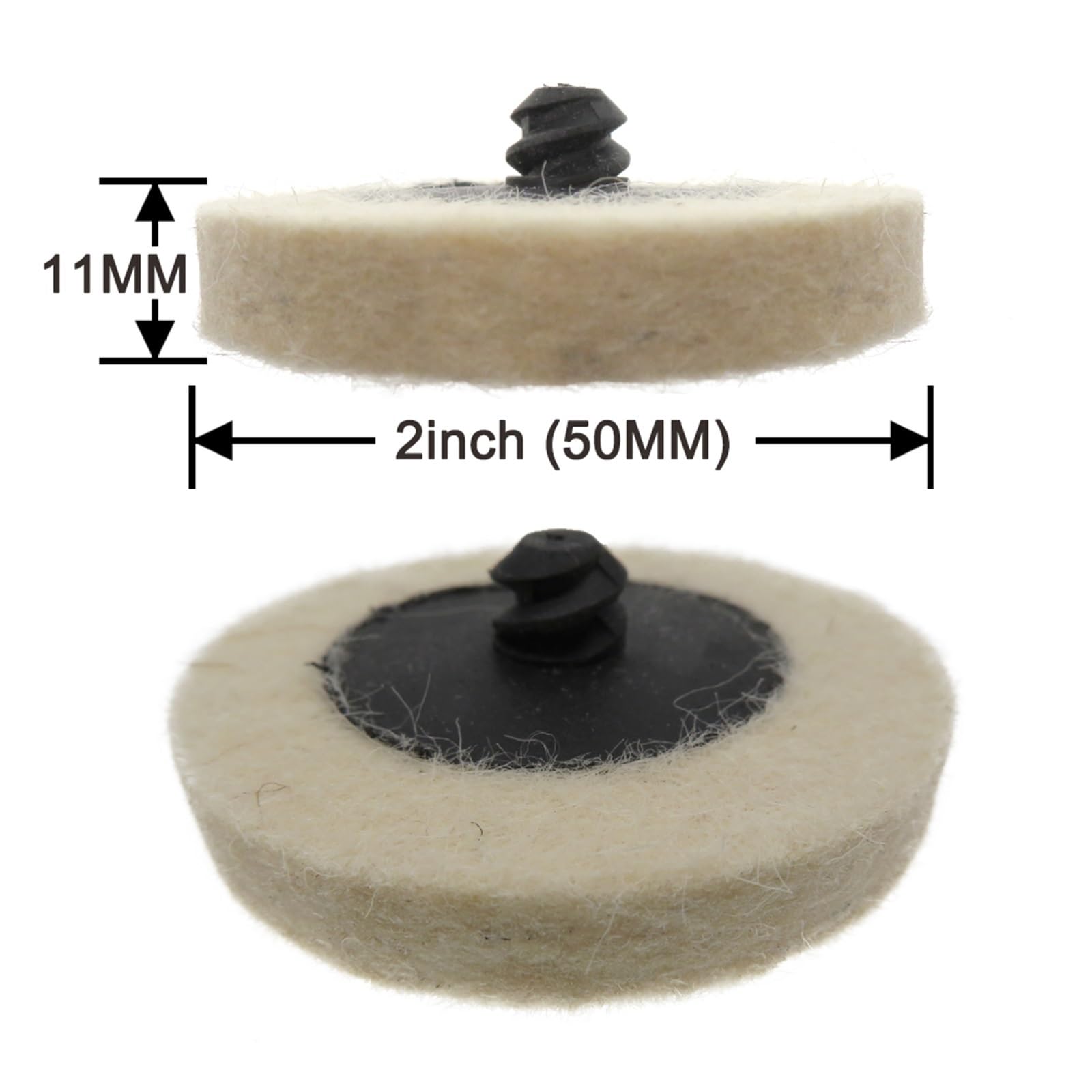 Narzędzia Do Kół Polerskich, Tarcze Listkowe 11 Sztuk 2 "50Mm Skompresowana Podkładka Wełniana Tarcza Materiałowa Polerowanie Podkładki Polerskie Koła