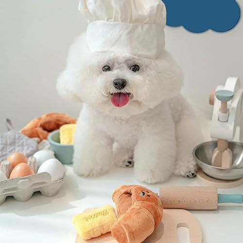 Miniatura 4 de Juguetes para perros pequeños, juguetes de pan, juguetes de felpa chirriante para perros para esconderse y buscar, masticar para buscar y buscar