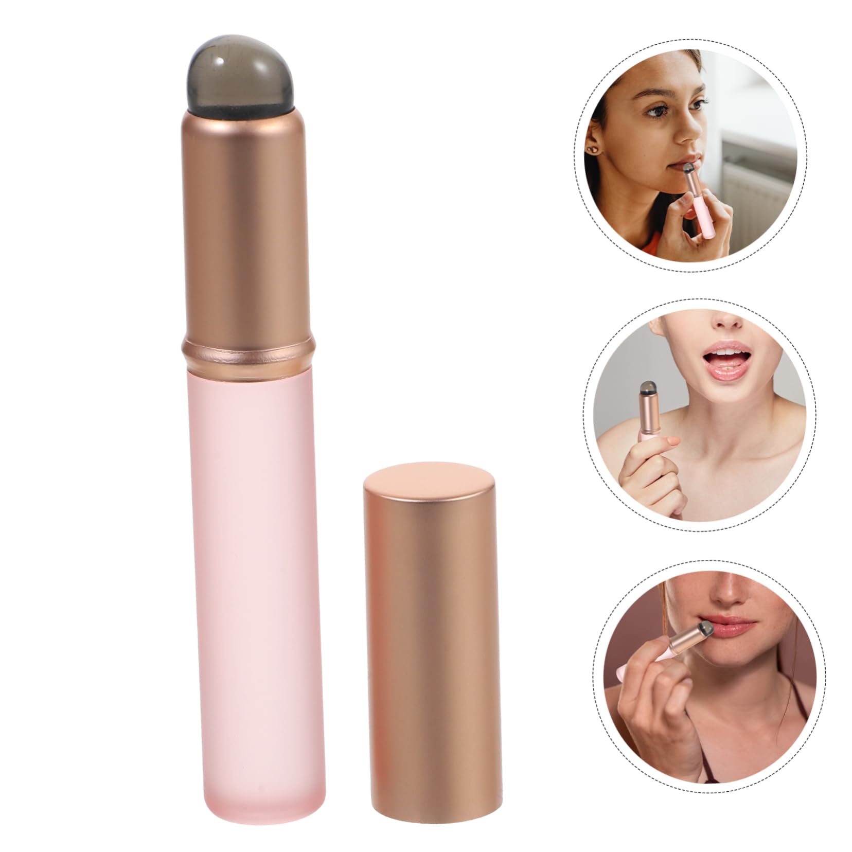MUCKLILY 2pcs Lip Gloss Applicators Lipstick Brush for Women Travel Makeup Tools