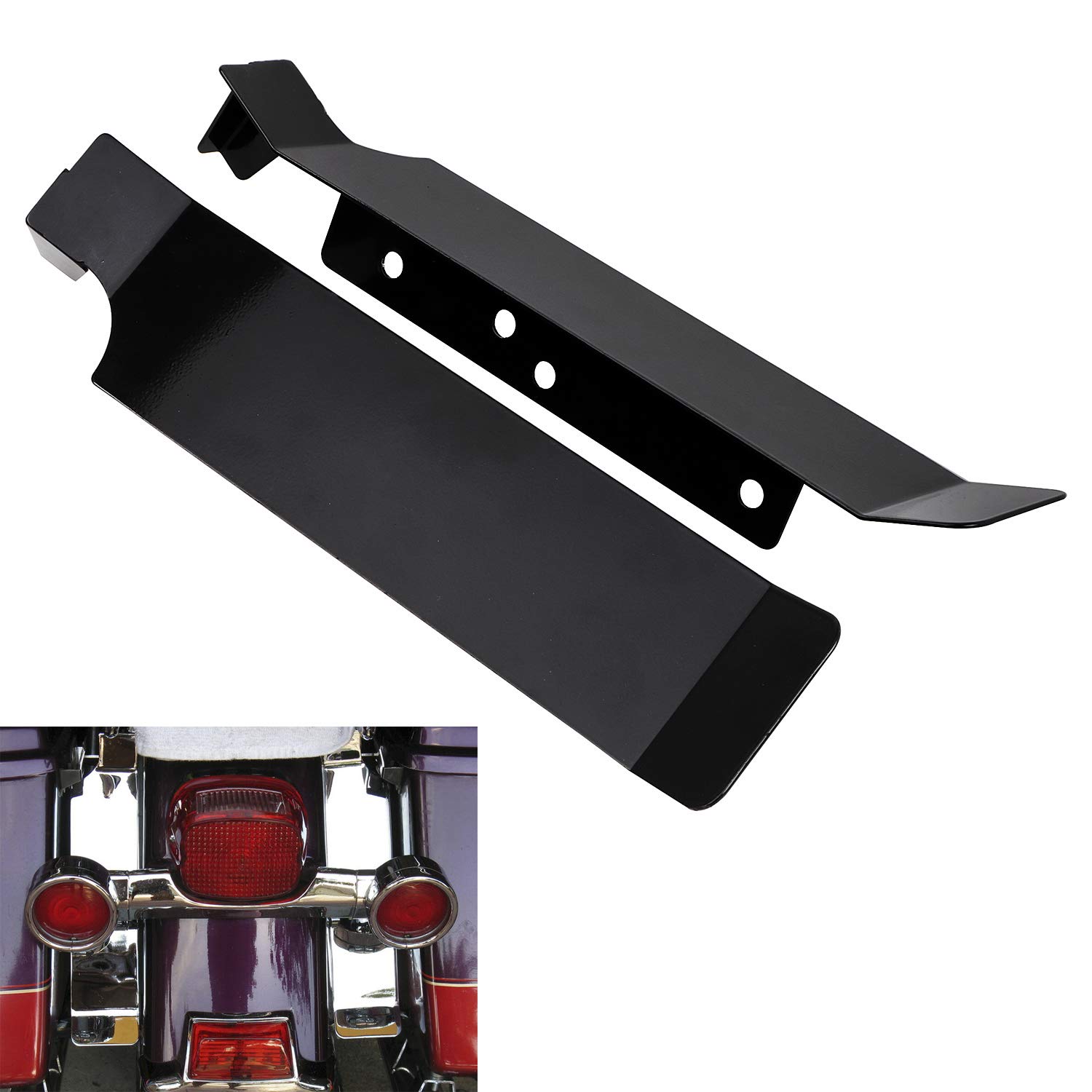 XMMT Black Fender Saddlebag Filler Panels Compatible with 1993-2008 Harley Touring Models Road King Electra Glide