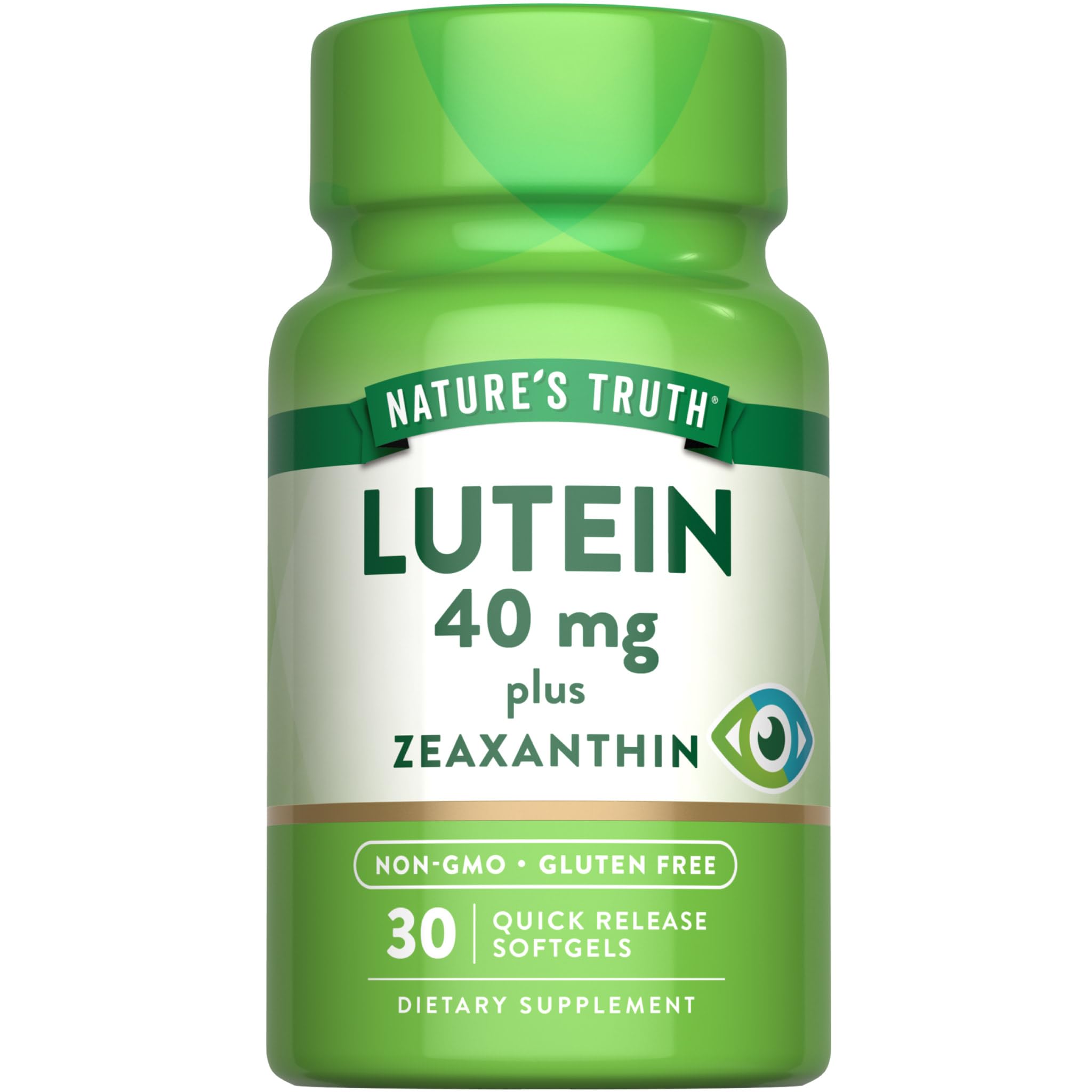 Nature's Truth Lutein and Zeaxanthin Supplement | 40mg | 30 Softgels
