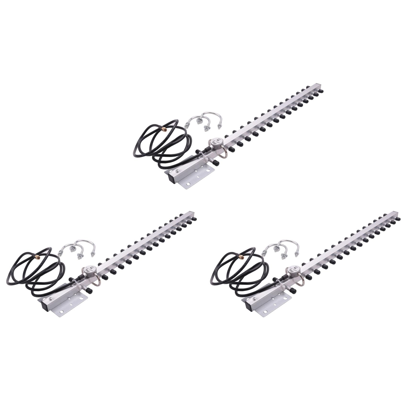 3X 2.4Ghz Antenne WiFi 25Dbi Rp SMA Câble Modem Modulaire Amplificateur Directionnel Antenne sans ExtÉRieure