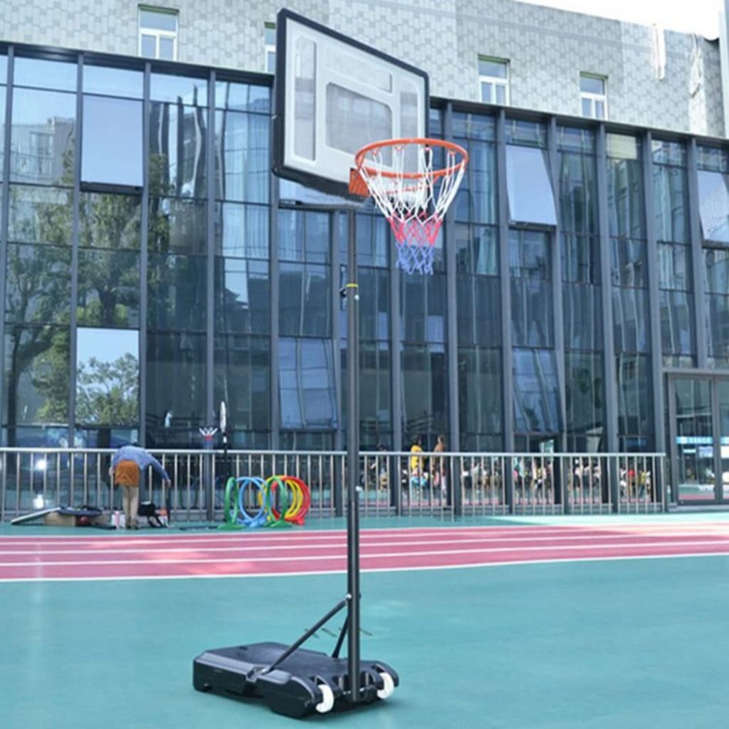 Canasta de Baloncesto Sistema de Baloncesto Portátil 5.1-6.9ft Altura Ajustable Soporte de Canastas con Ruedas para Jóvenes Adultos Patio Interior Exterior