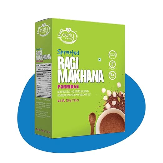 Early Foods Sprouted Ragi & Makhana Porridge Mix, 200g