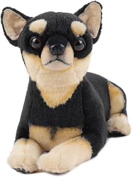 MY DOG - Chihuahua Black & amp؛ تان - حيوان محشو كلب ممتاز - شبيه بالحياة وأمبير. واقعي