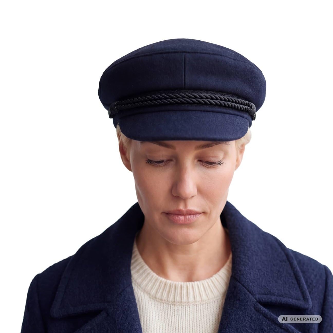 HAMMABURG Veleggiatore d’Elba Berretto Tradizionale Cappello Capitano Cappello Marinaio in Tessuto Uomo
