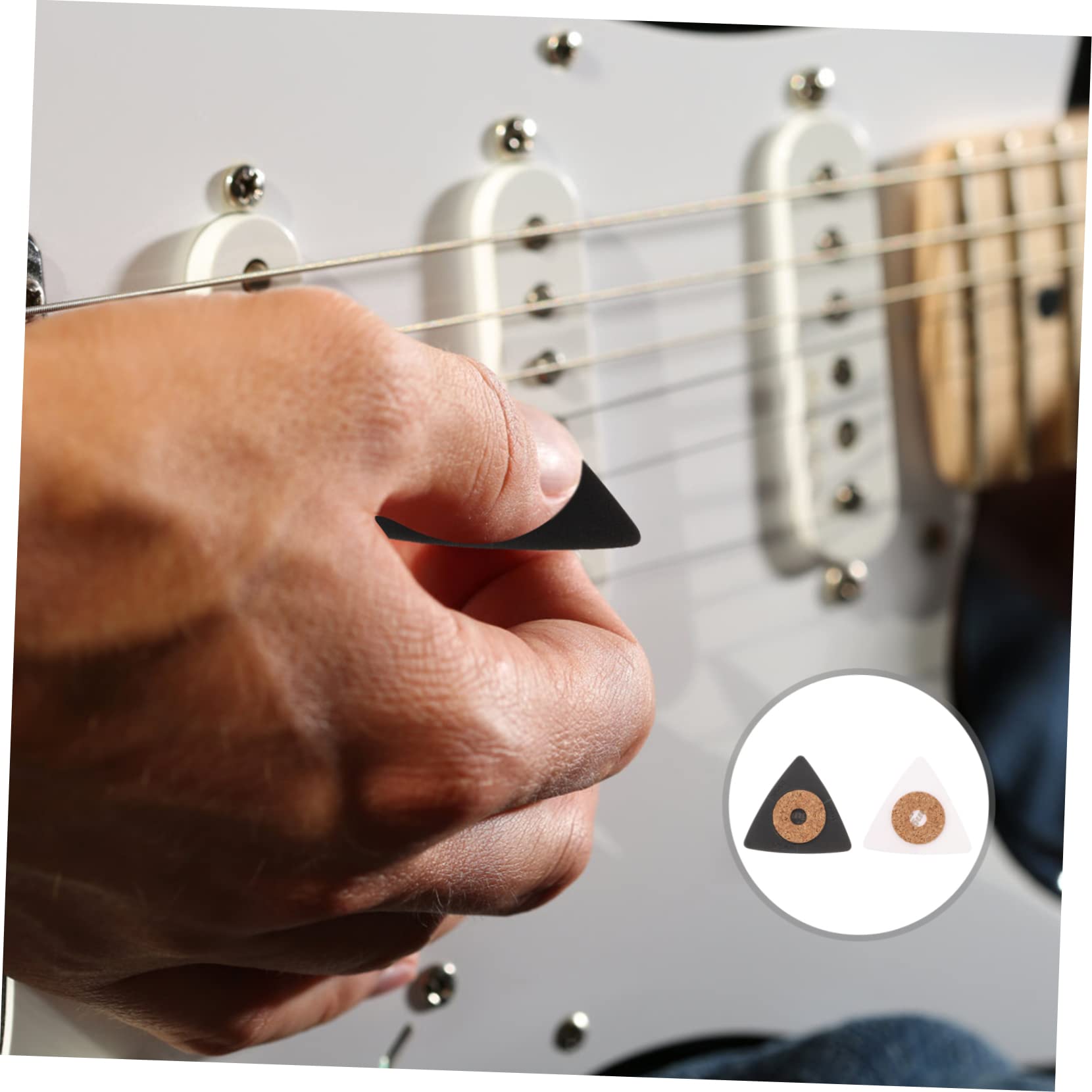 SUPVOX 5sets Plettri Triangolari Per Chitarra Neri Accessori Leggeri e Resistente Migliora Suono e Facile Da Trasportare