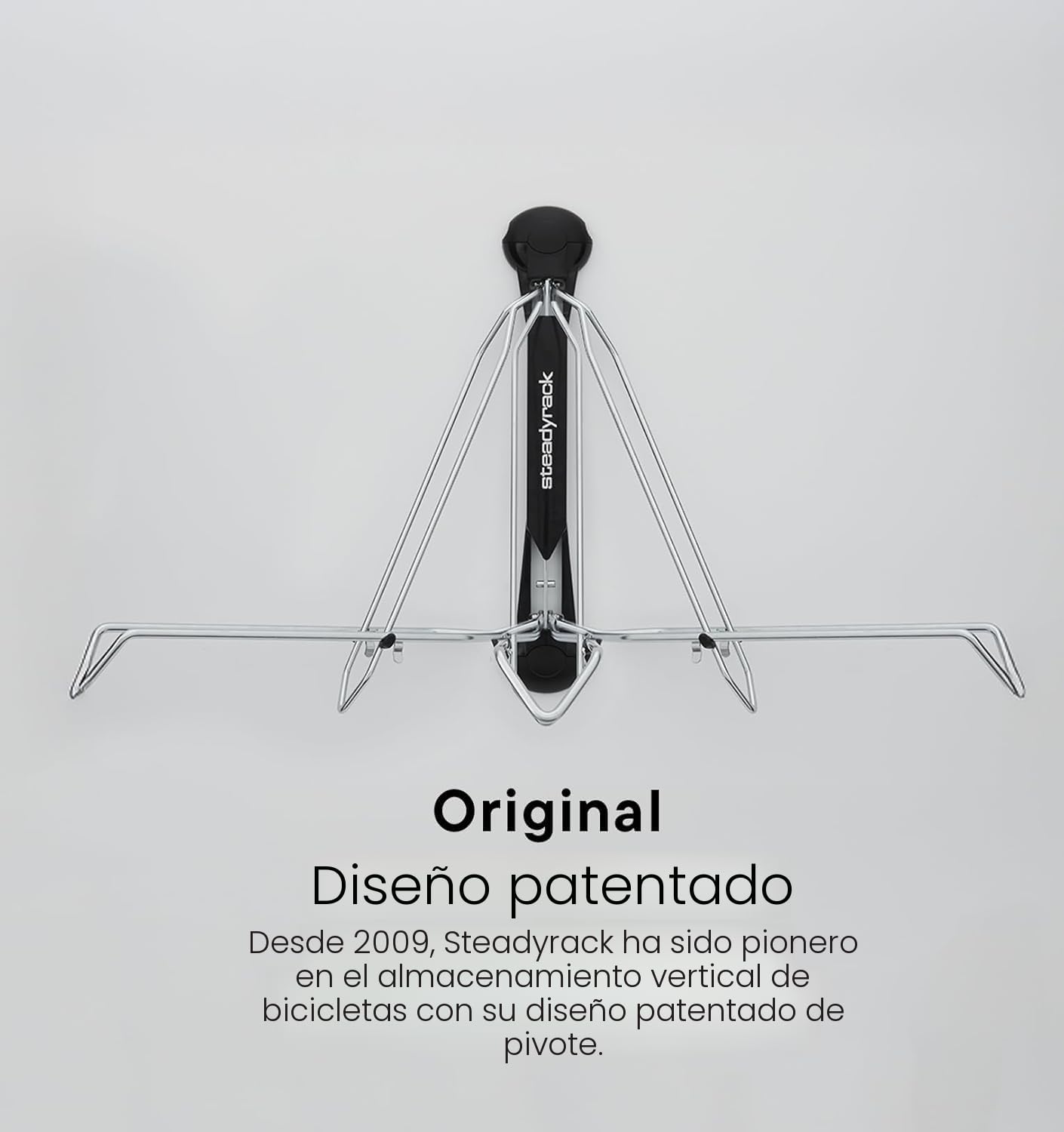 Steadyrack Soporte de Bicicletas – Classic Soporte de Bicicletas – Colgador de Bicicleta Pared como Solución de Almacenamiento para el Hogar, Garaje o Aparcamiento de Bicicletas