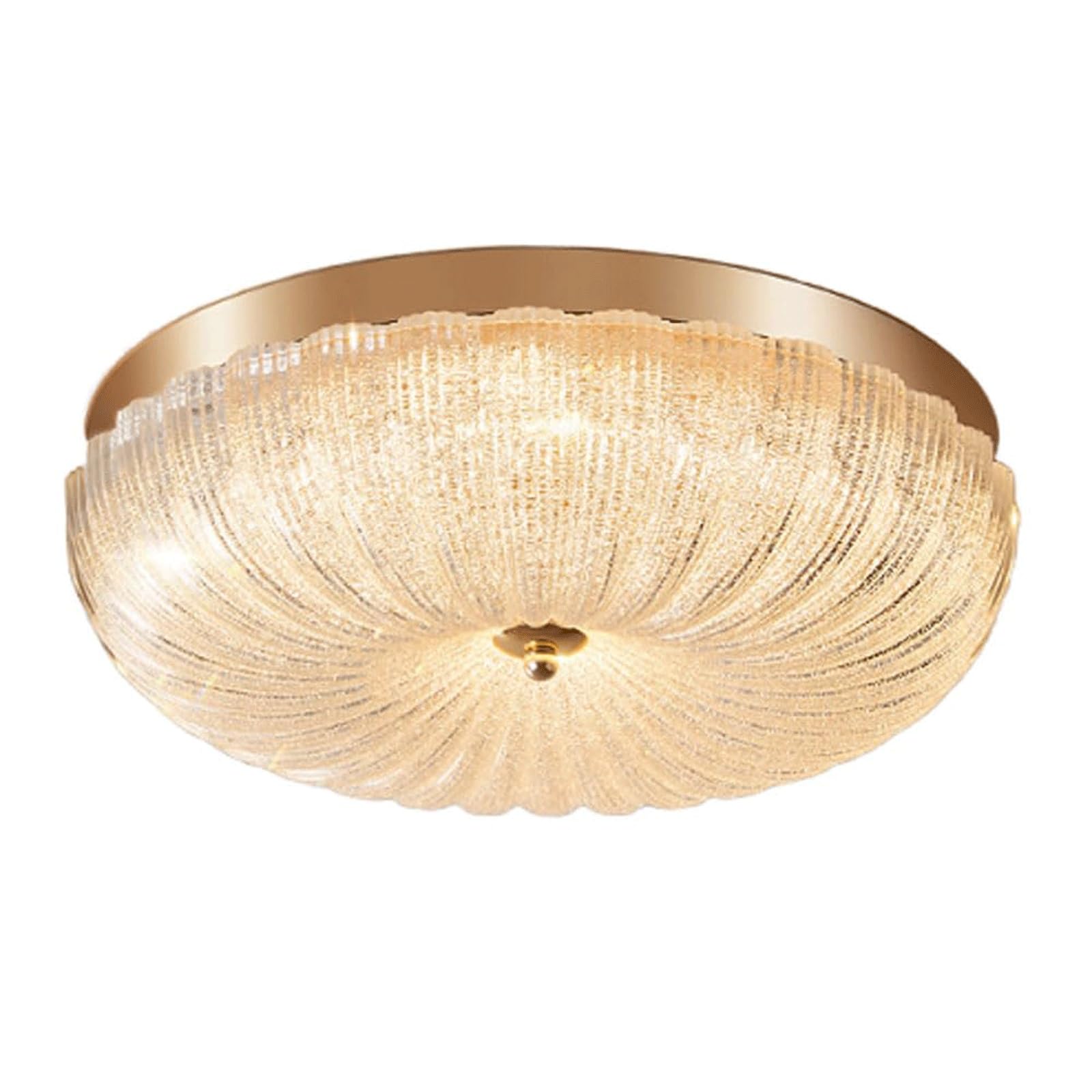 BKEKM LED Close to Ceiling Light,Glass Flush Mount Ceiling Light,Dimmable 3000K/4000K/6000K Round Ceiling Light Fixtures Close to Ceiling Lamp(50cm)