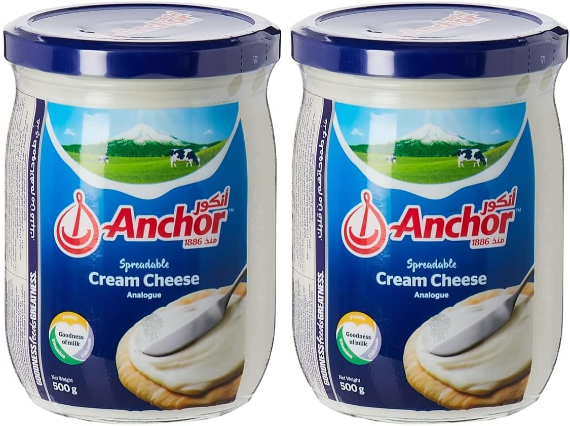 Anchor Spreadable Cream Cheese, Pack of 2 x 500 g, FT04310