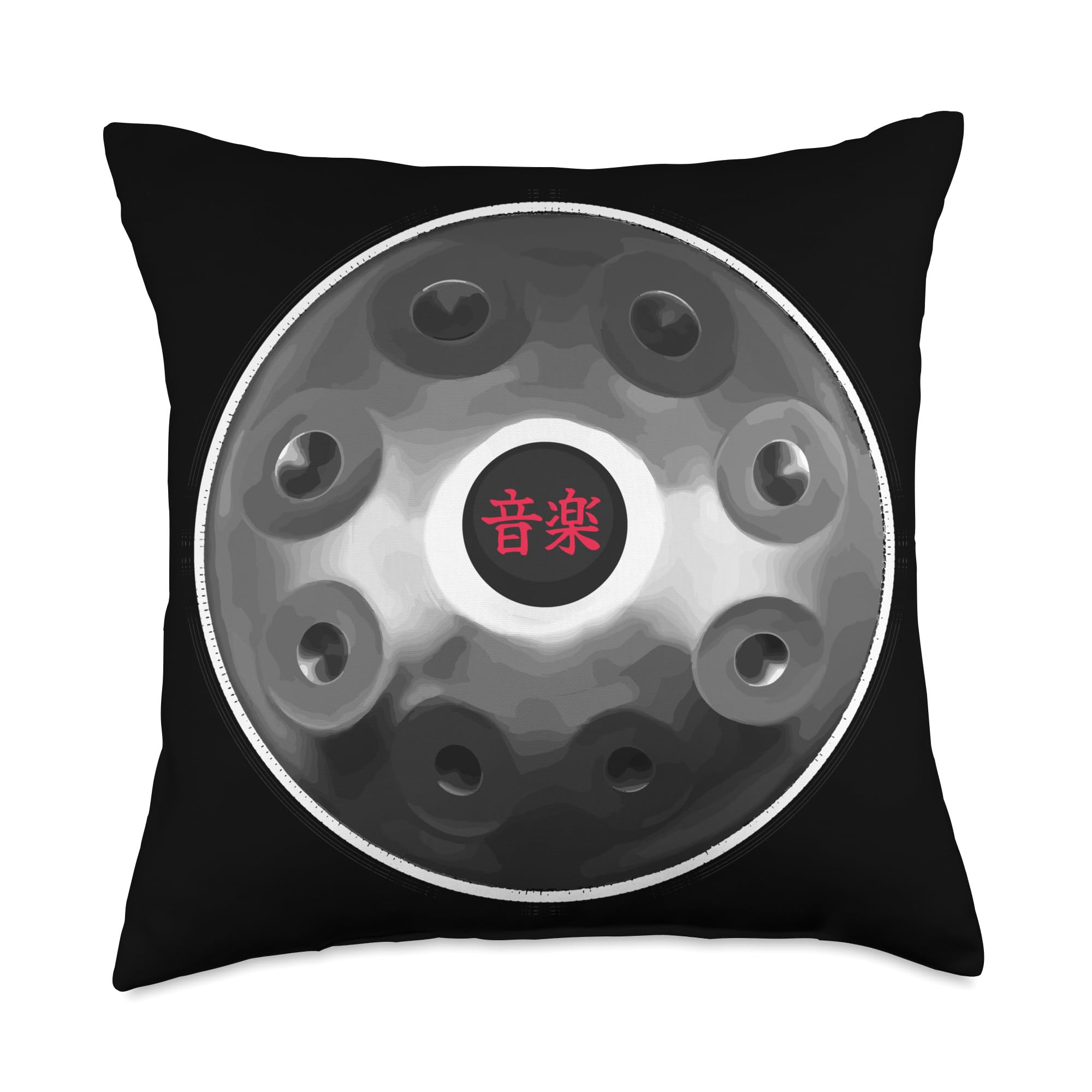 Drum hapi chinese asian letter Inspiration GraphicDrum hapi Chinese Asian Letter Throw Pillow, 18x18, Multicolor