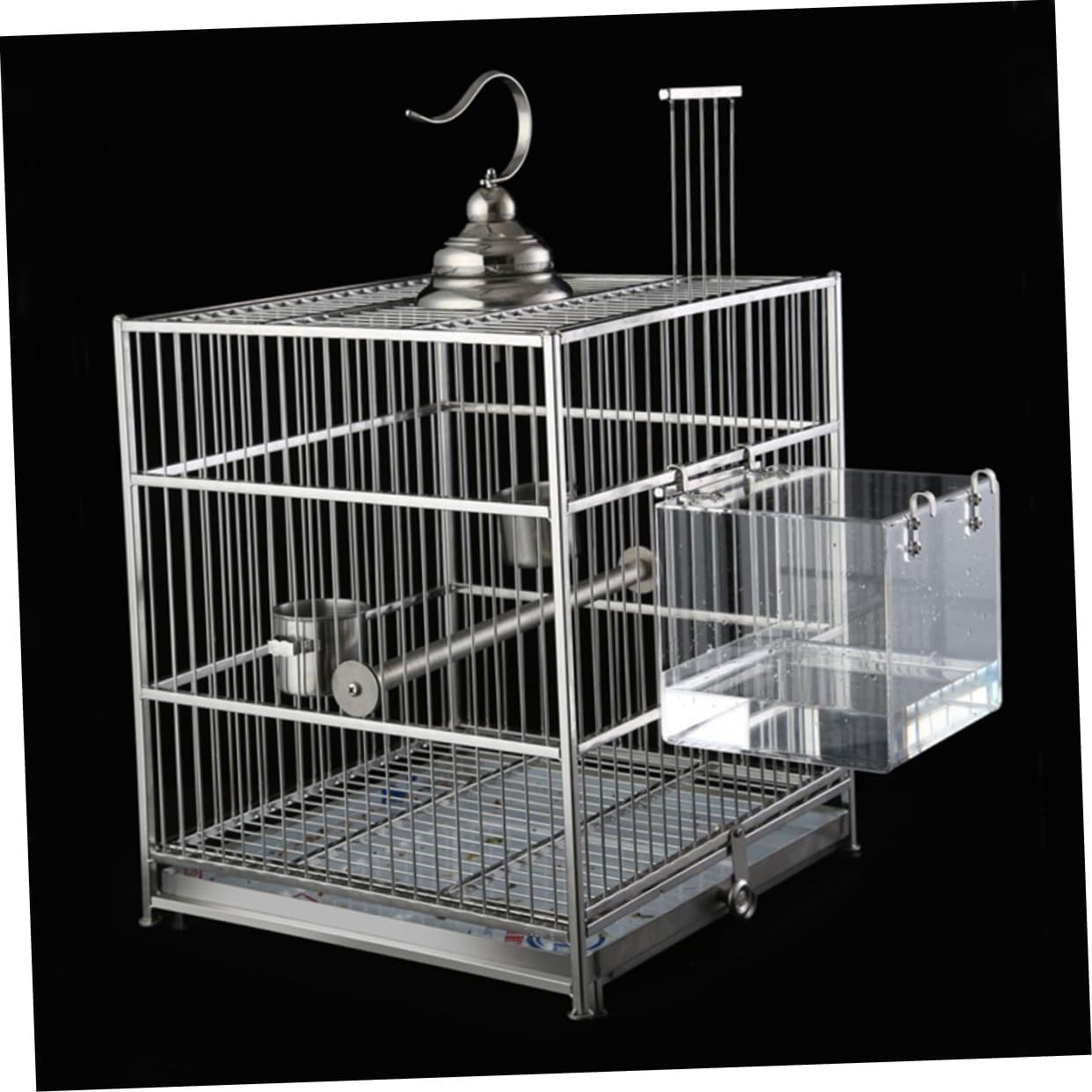 Mipcase Acrylic Bird Bath Tub for Parrots Hanging Shower Basin Bird Bathing Basin Safe