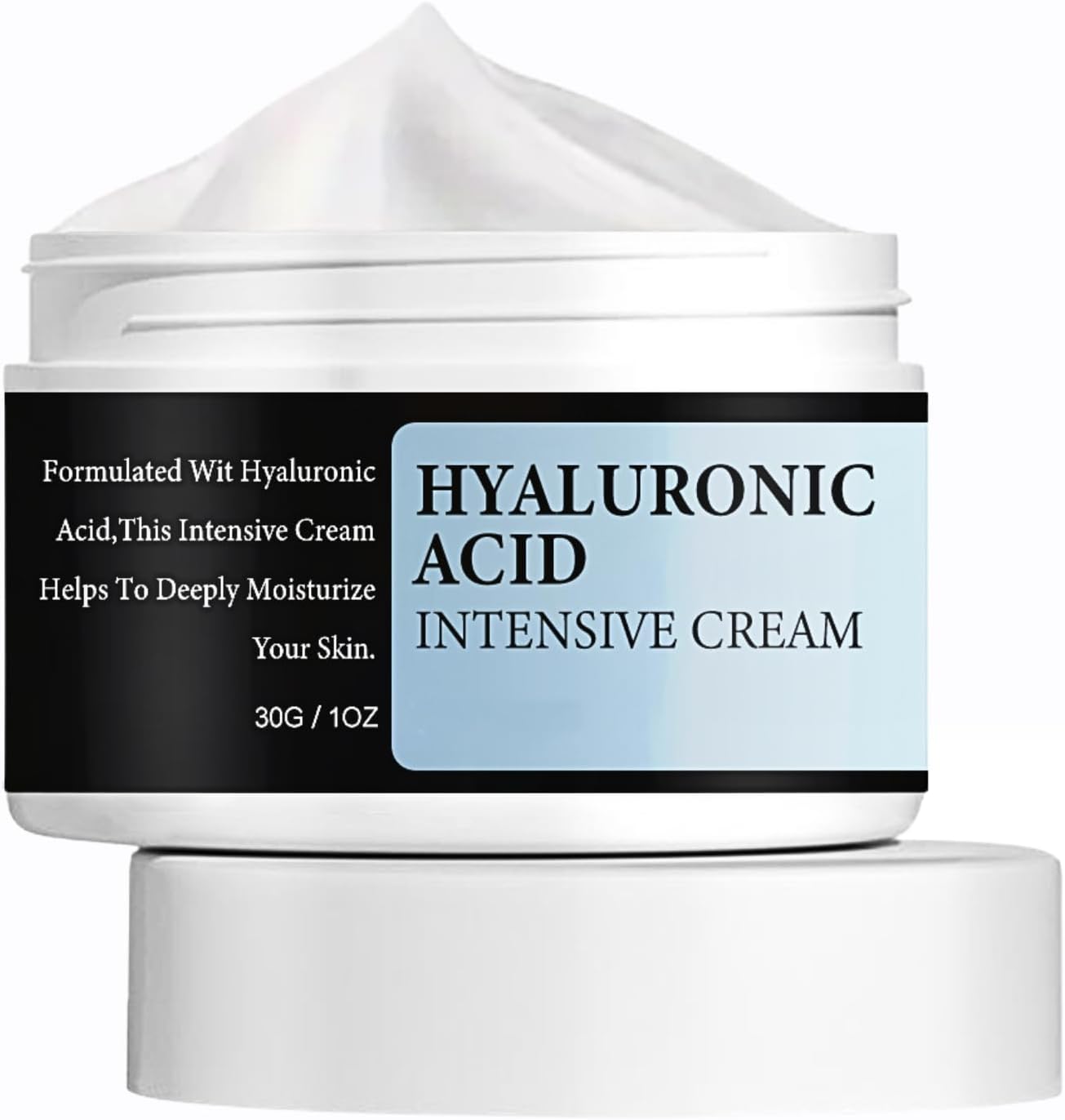 Hyaluronic Acid Intensive Cream, Hyaluronic Acid Moisturiser Face Women & Men, Anti Aging Face Cream, Face Moisturiser for Dry Skin, Firm & Smooth Skin, Vegan Skin Care