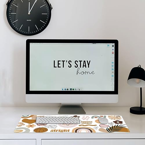 Miniatura 8 de iCasso - Alfombrilla para escritorio, alfombrilla grande para mouse para jugar, alfombrilla XXL con base de goma estable con bordes cosidos,