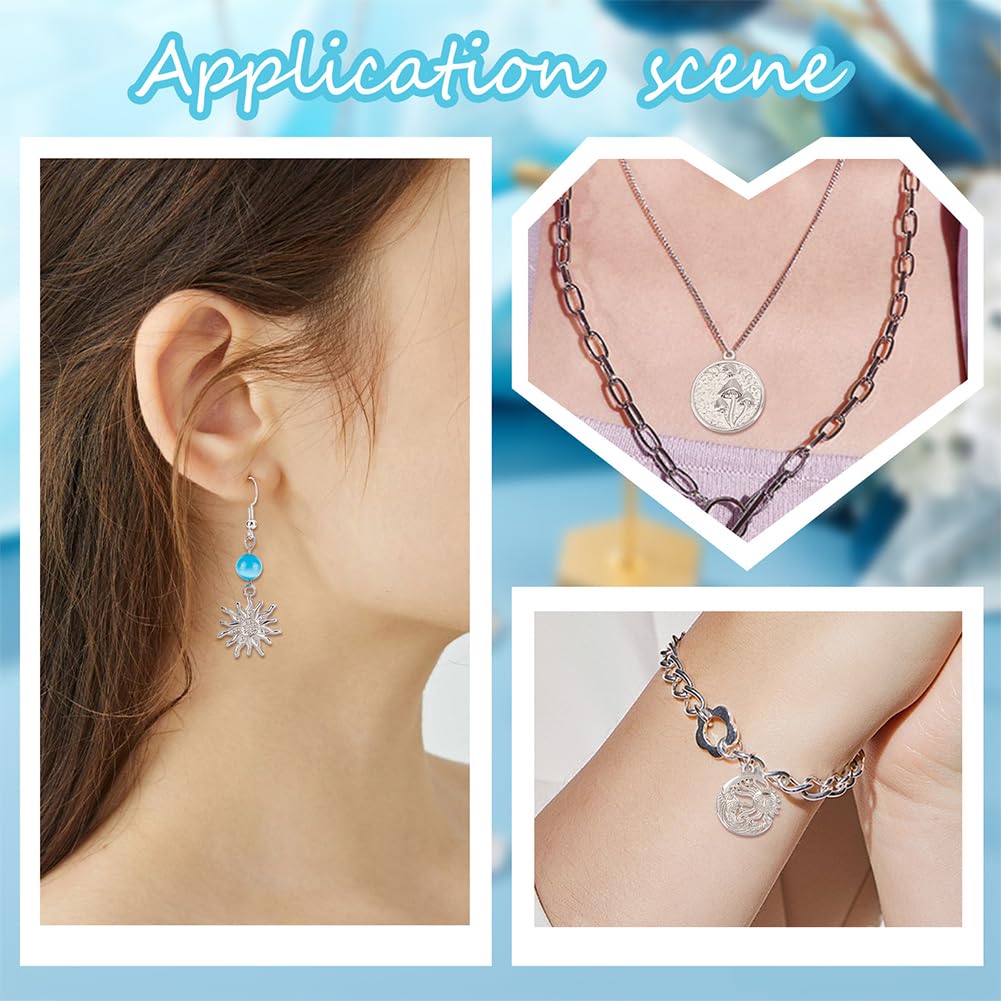 Breloques Tarot Motif Soleil – Lot De 5 – 26x14 Mm – Alliage Émaillé – Pour Bijoux DIY - 9