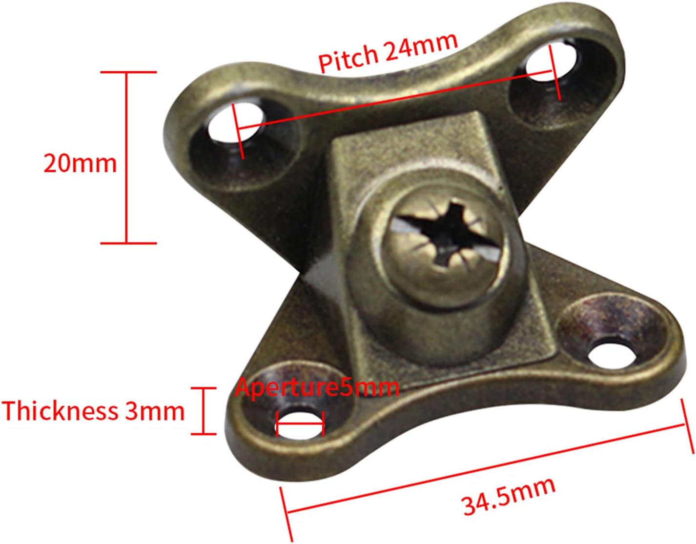 10 PCS Removable Combination Butterfly Corner Code, Detachable Corner Brace, Zinc Alloy L Shape Support Connector Brackets, Right Angle Corner Brace with Screws for Wood, Furniture (Plated Qinggu)